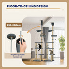 Floor to ceiling adjustable tension rod