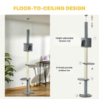 Floor-to-ceiling design adjustable tension rods
