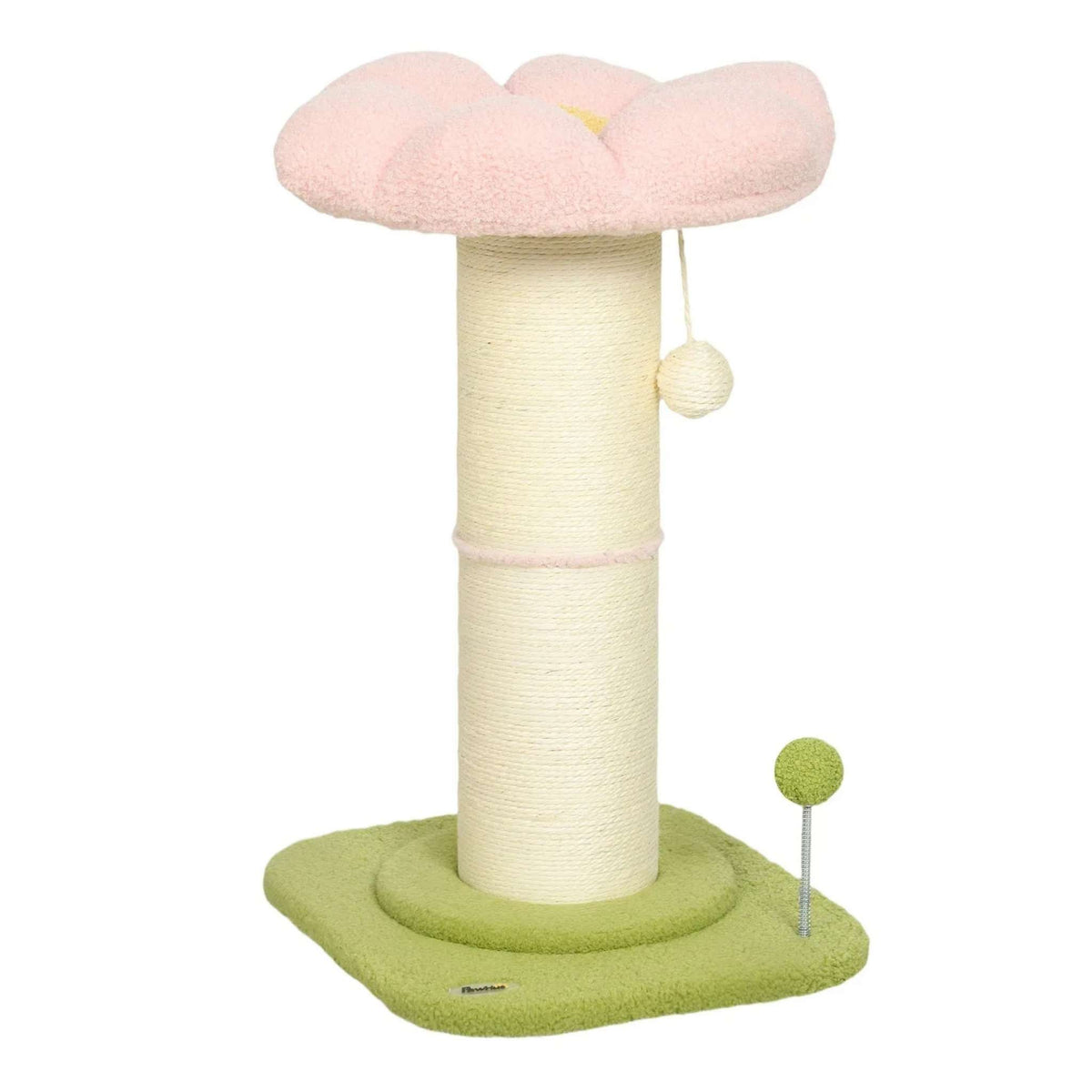 Flower themed cat scratching post