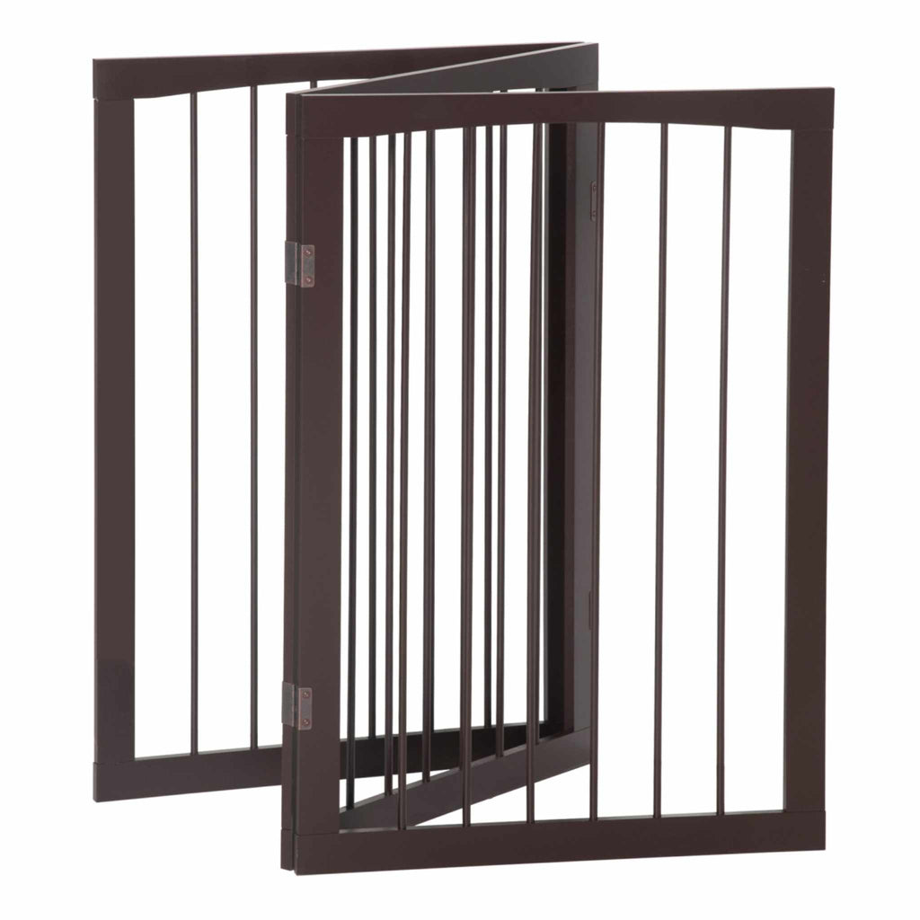 Foldable black pet gate