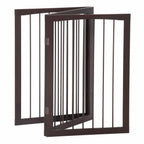 Foldable black pet gate