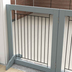 Freestanding dog barrier in hallway