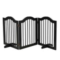 Freestanding pet gate 3 black panels 154cm x 61cm