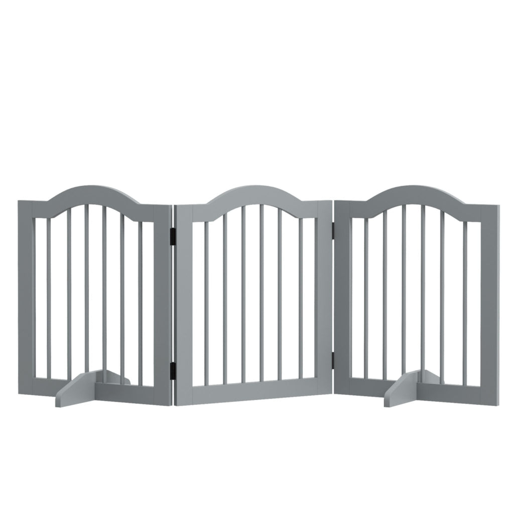 Freestanding pet gate 3 grey panels 154cm x 61cm