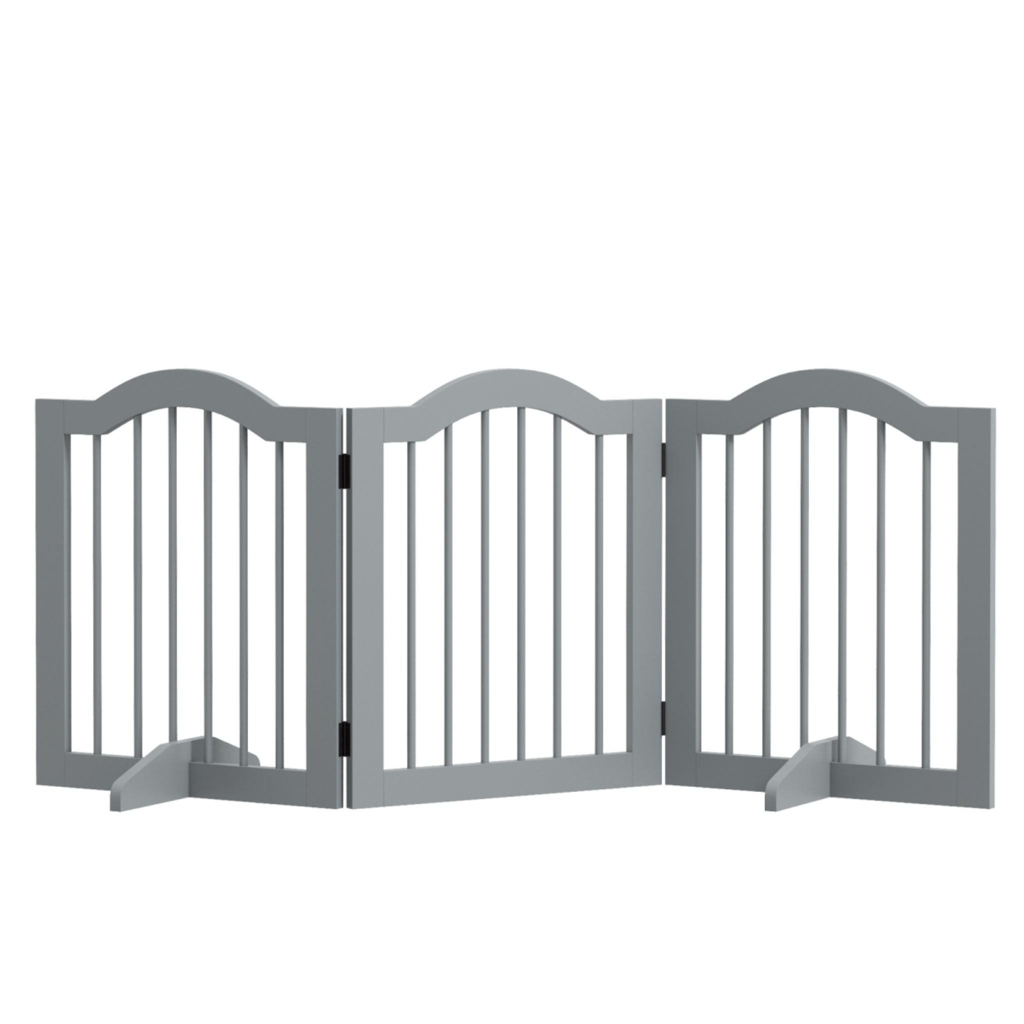 Freestanding pet gate 3 grey panels 154cm x 61cm