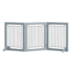 Freestanding pet gate 3 grey panels 154cm x 60cm