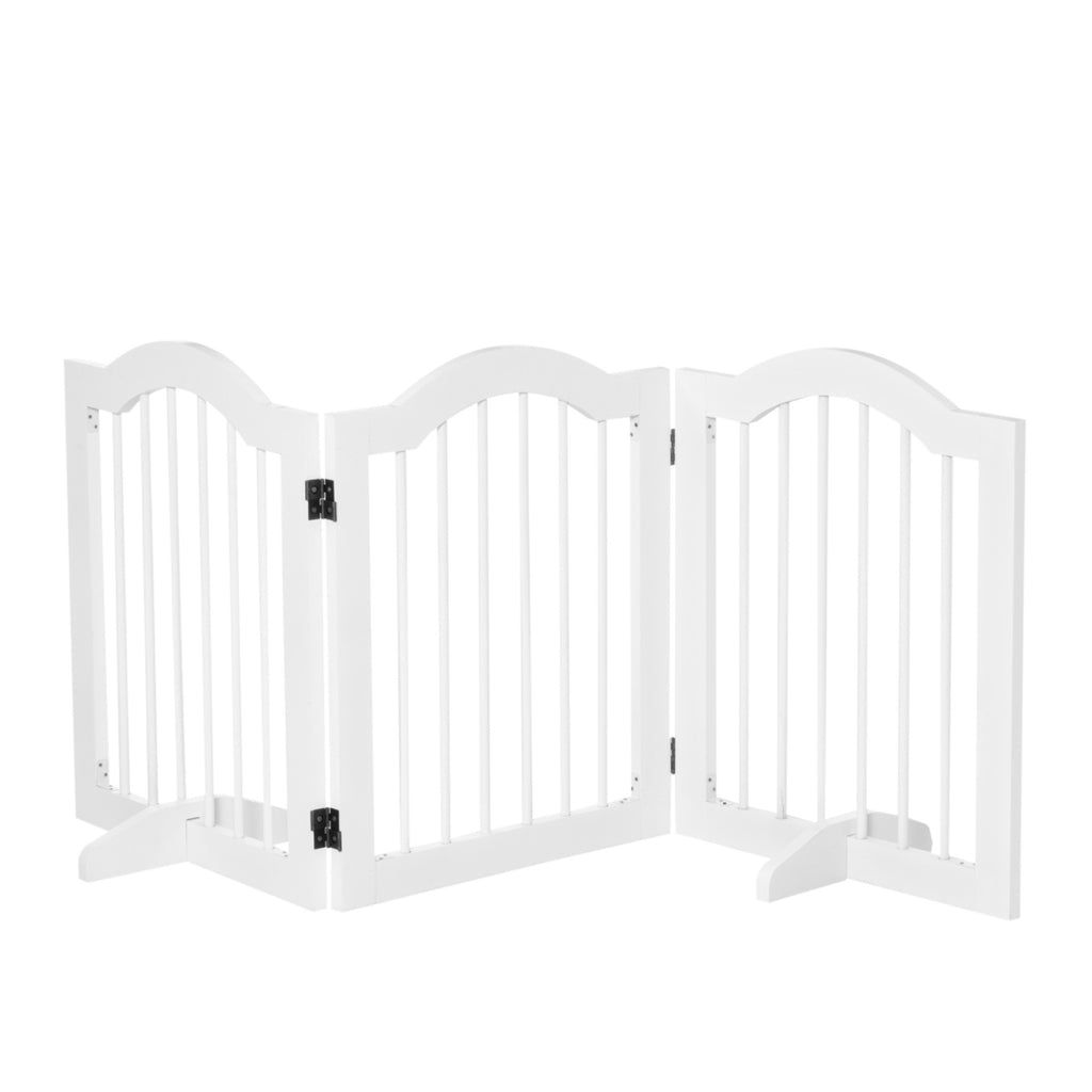 Freestanding pet gate 3 white panels 154cm x 61cm