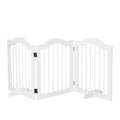 Freestanding pet gate 3 white panels 154cm x 61cm