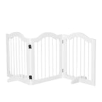 Freestanding pet gate 3 white panels 154cm x 61cm
