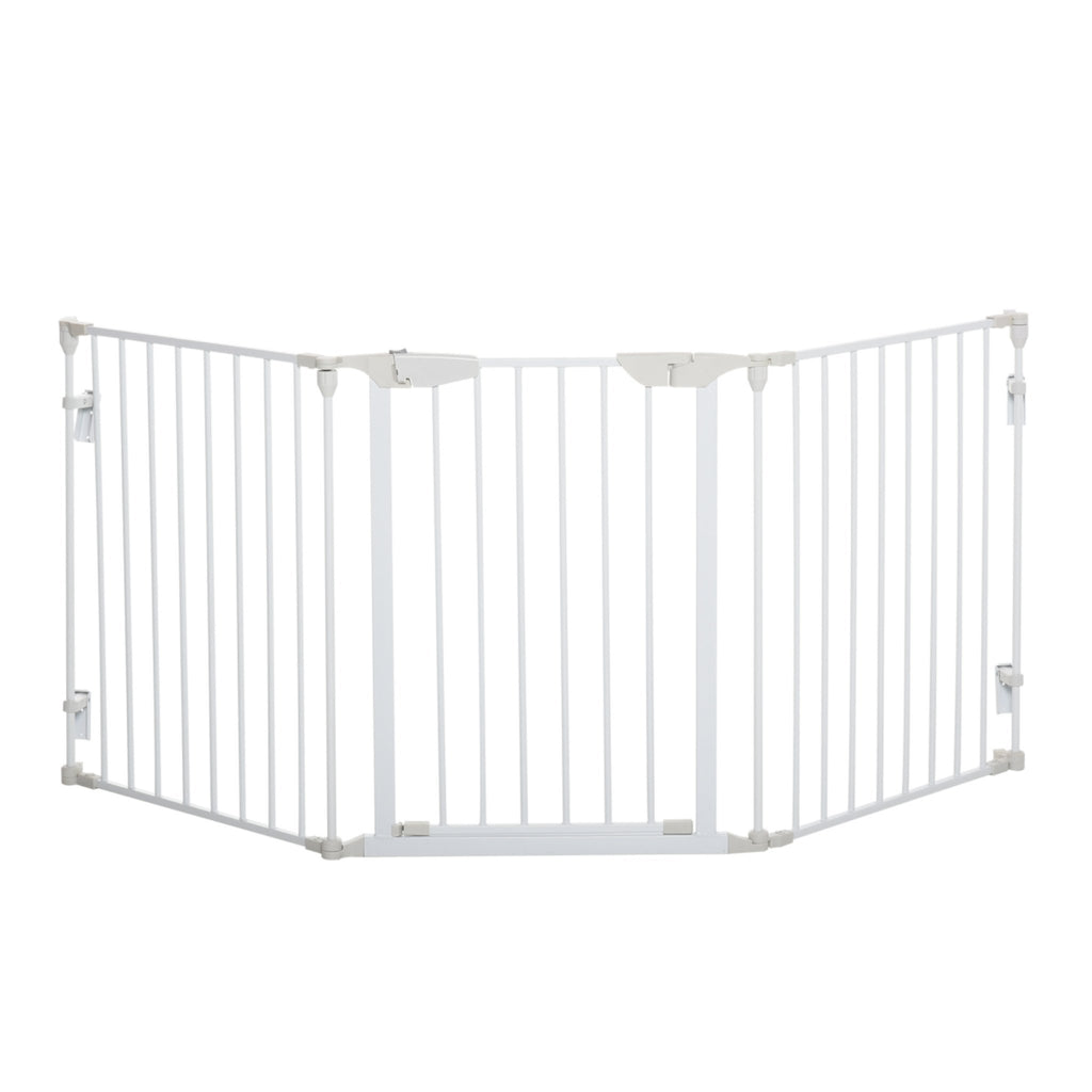 Freestanding pet gate 3 white panels 180cm x 74cm