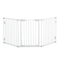Freestanding pet gate 3 white panels 180cm x 74cm