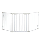Freestanding pet gate 3 white panels 180cm x 74cm
