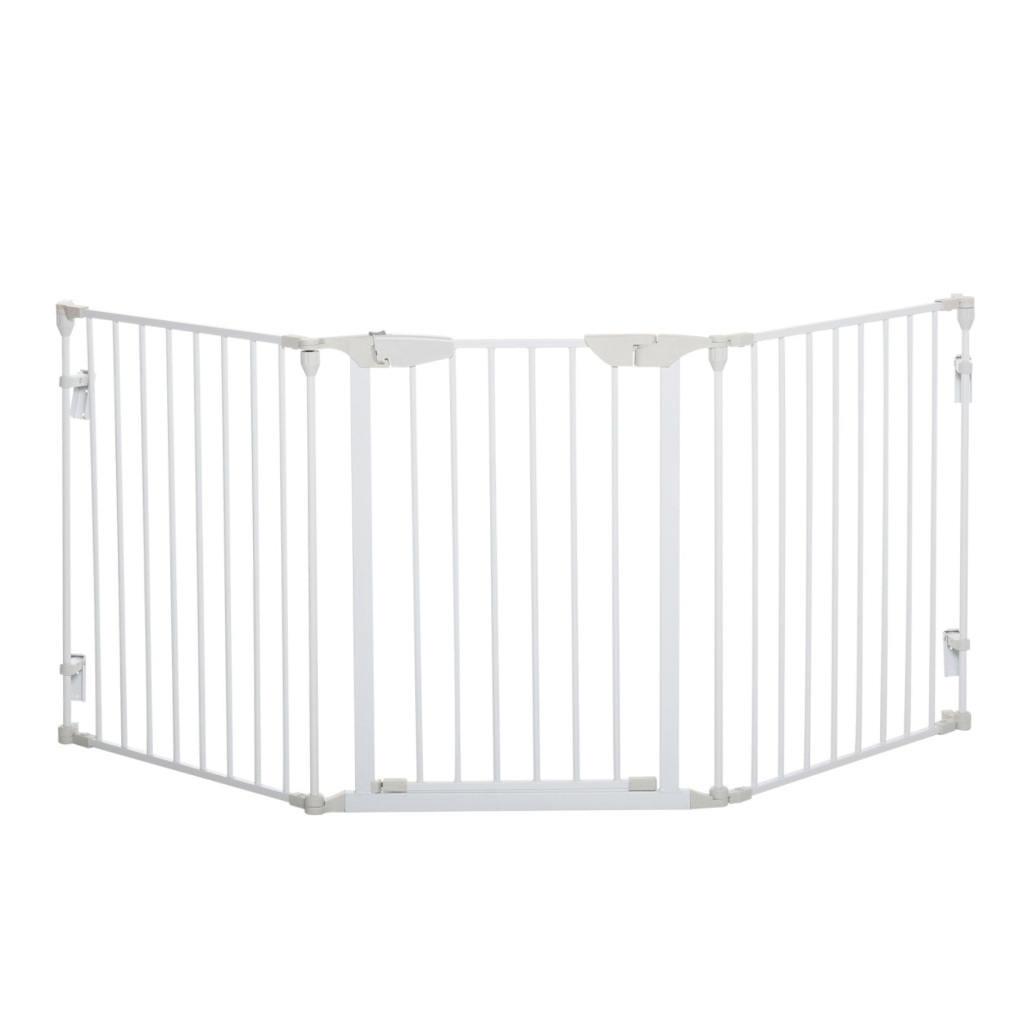 Freestanding pet gate 3 white panels 180cm x 74cm