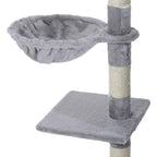 Grey cat tree bed