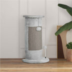 Grey corner scratcher in living room
