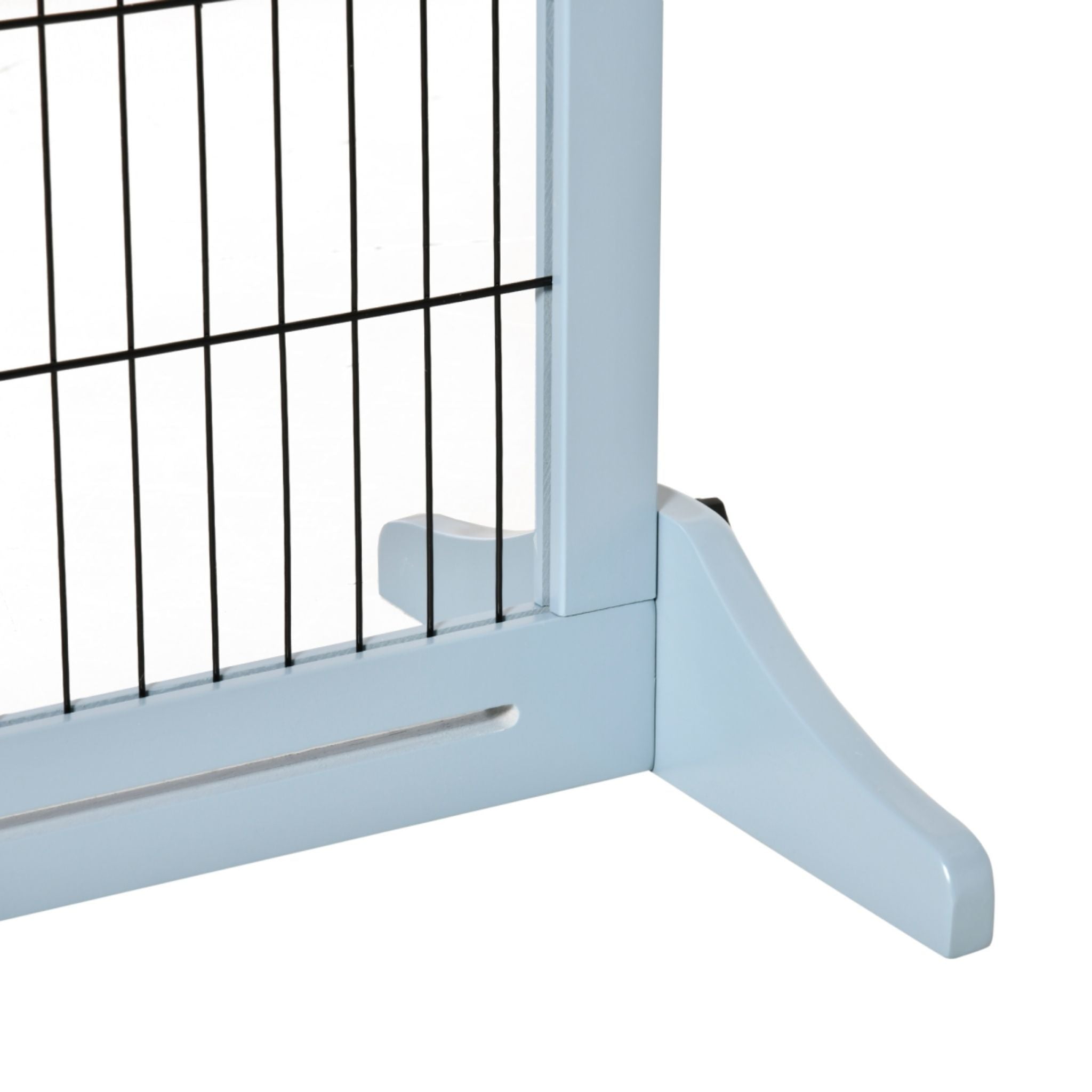 Grey dog gate support feet