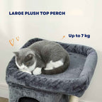 Grey fabric top perch