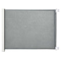 Grey retractable mesh dog barrier