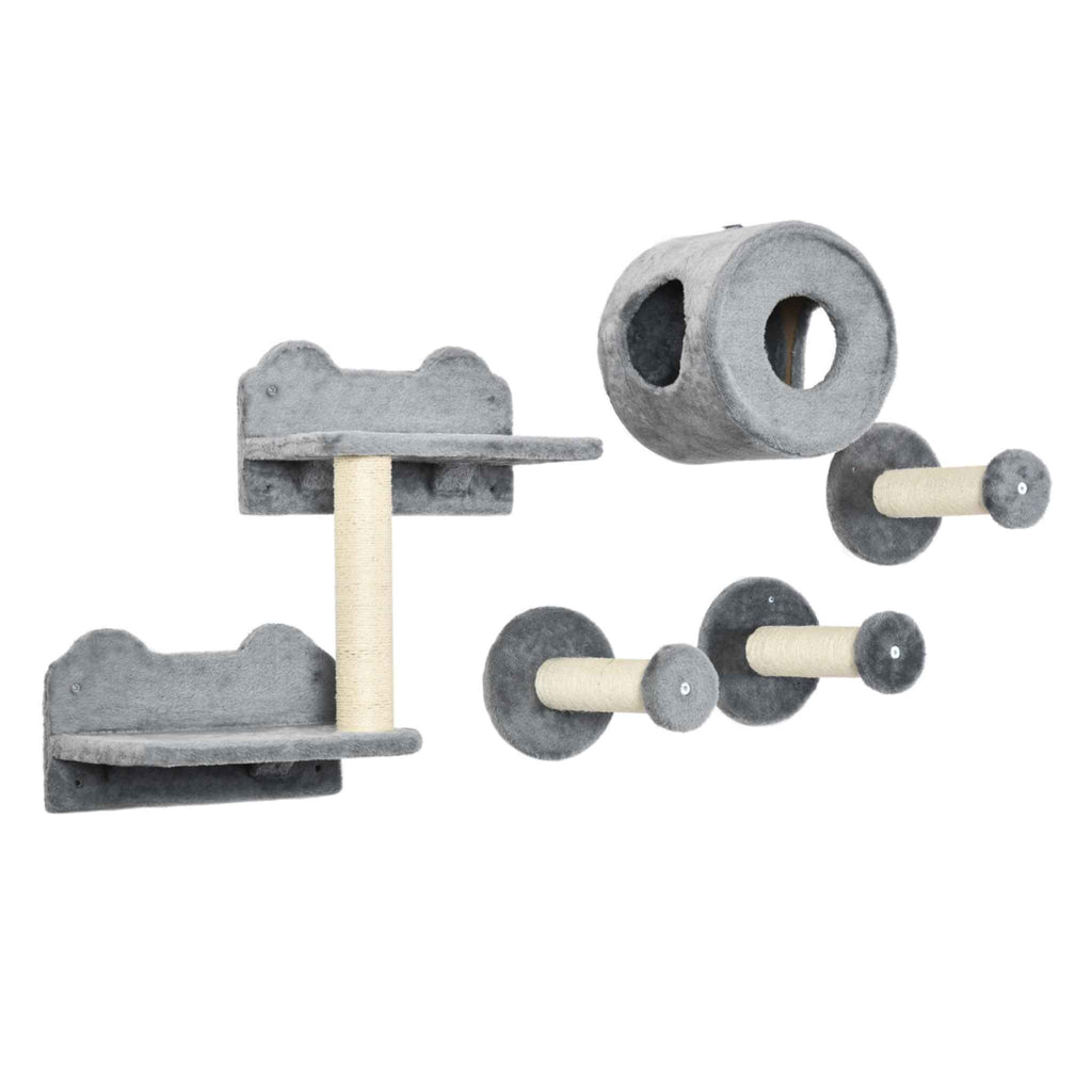 Grey wall mounted cat scratcher