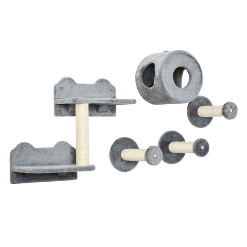 Grey wall mounted cat scratcher