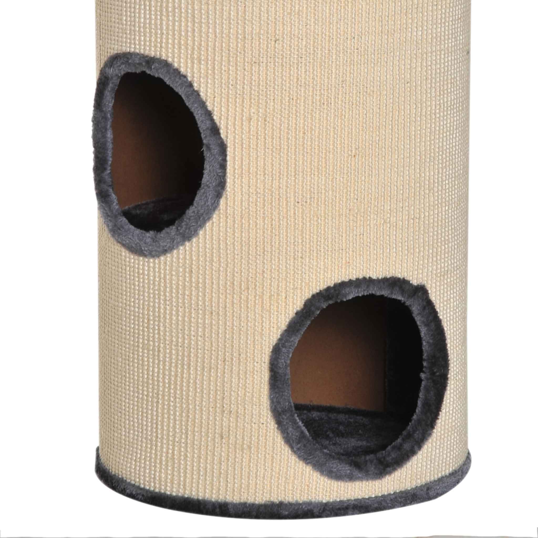 Hideaway areas on a cat barrel