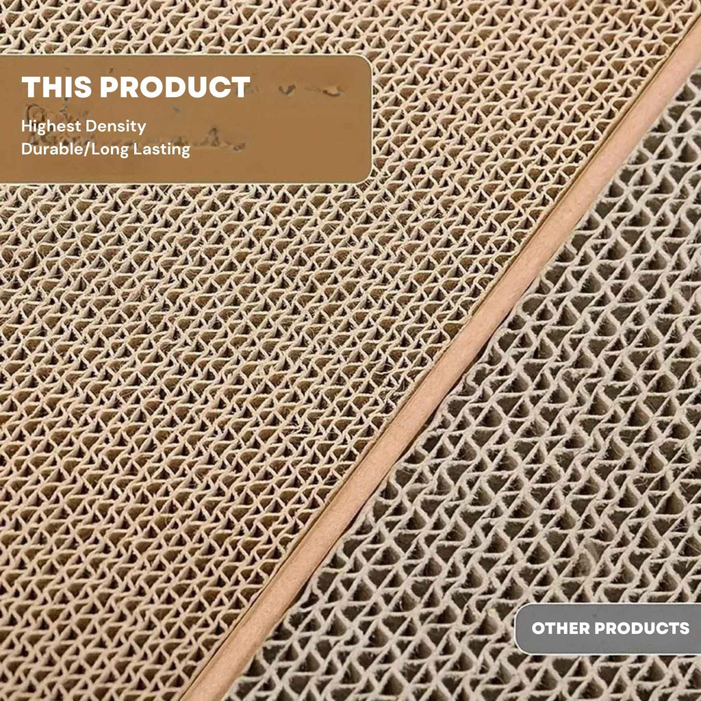 High density corrugated cardboard scratching surface