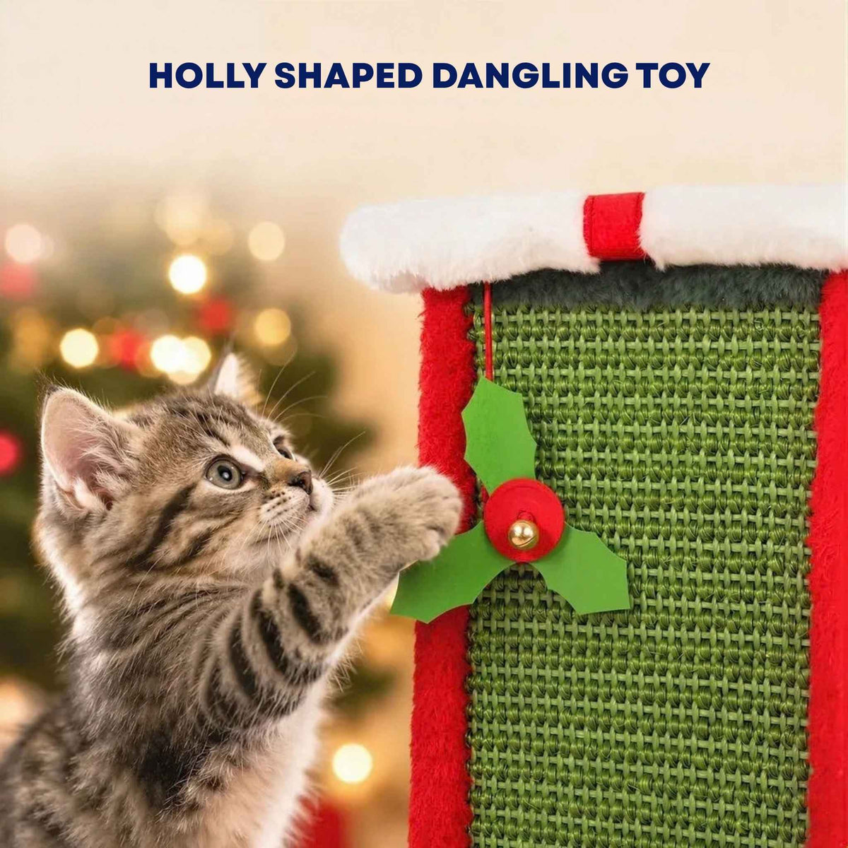 Holly shaped dangling toy