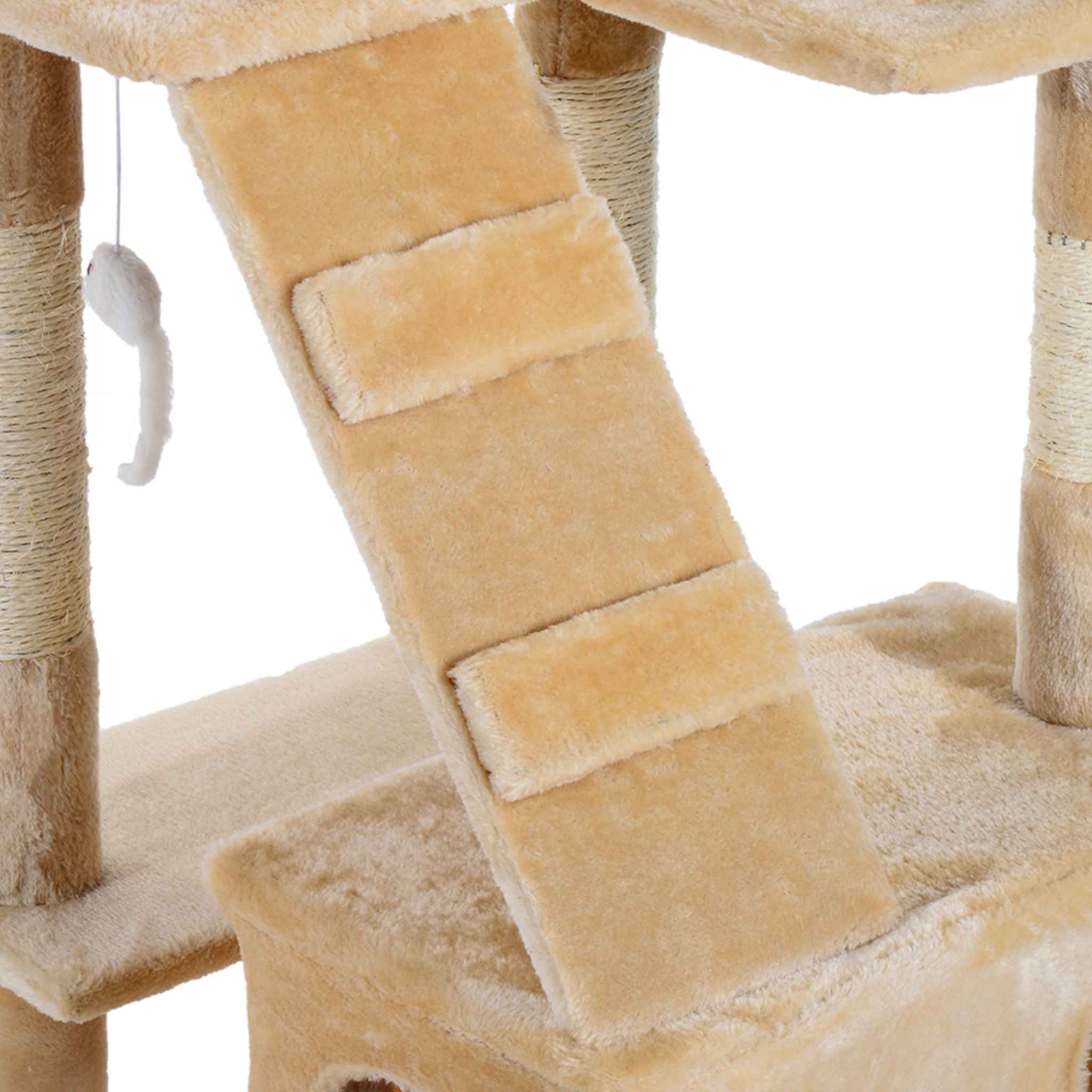 Ladder on beige cat tree
