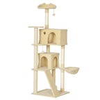 Large beige cat tree 180cm tall