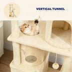 Large cat tree vertical tunnel