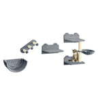 Light grey wall mounted cat scratcher