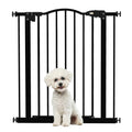 Narrow black pet gate 74–80cm x 78cm