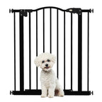 Narrow black pet gate 74–80cm x 78cm