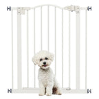 Narrow white pet gate 74-80cm x 78cm