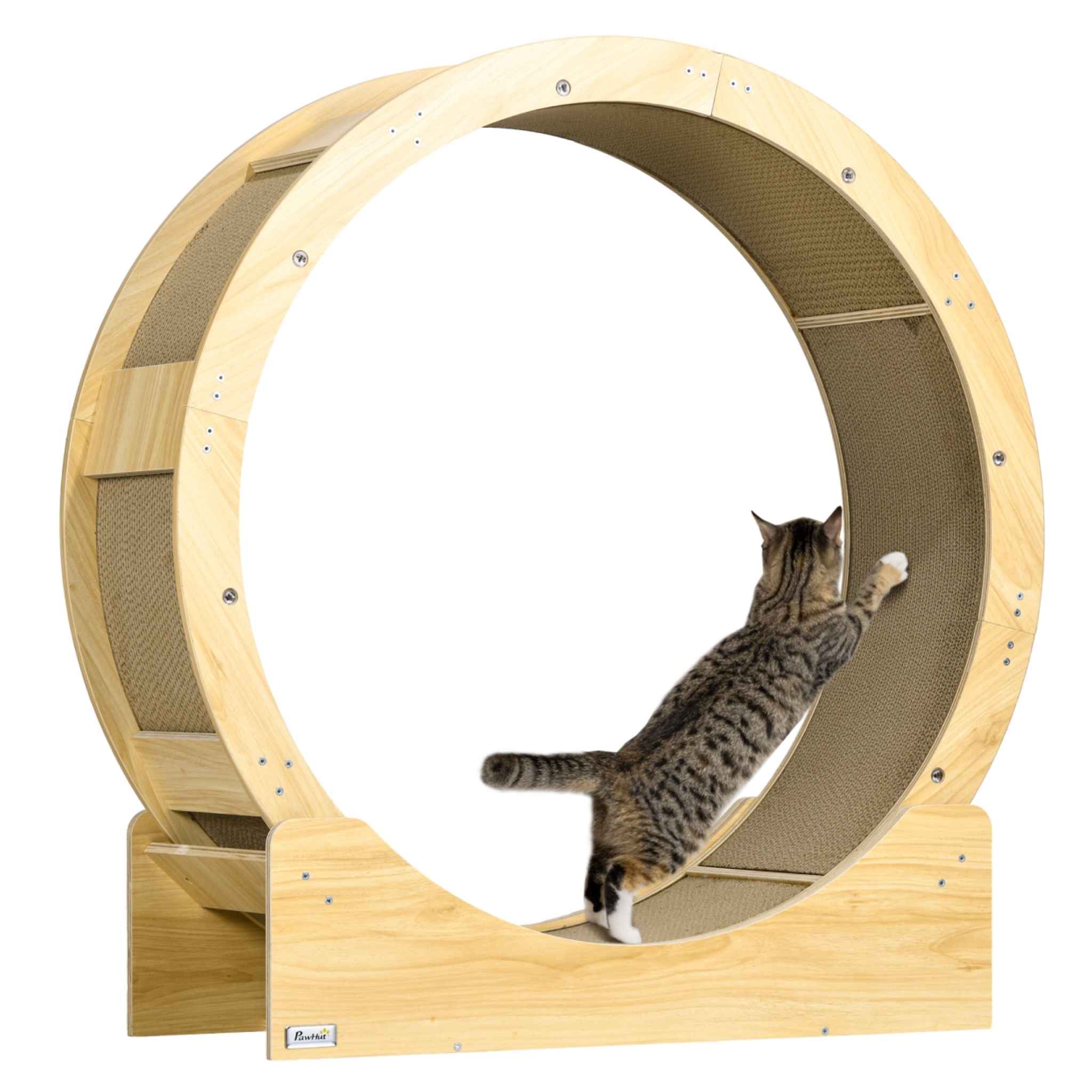 Oak effect cat scratching wheel