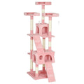 Pink cat tree 173cm tall with sisal rope