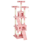Pink cat tree 173cm tall with sisal rope
