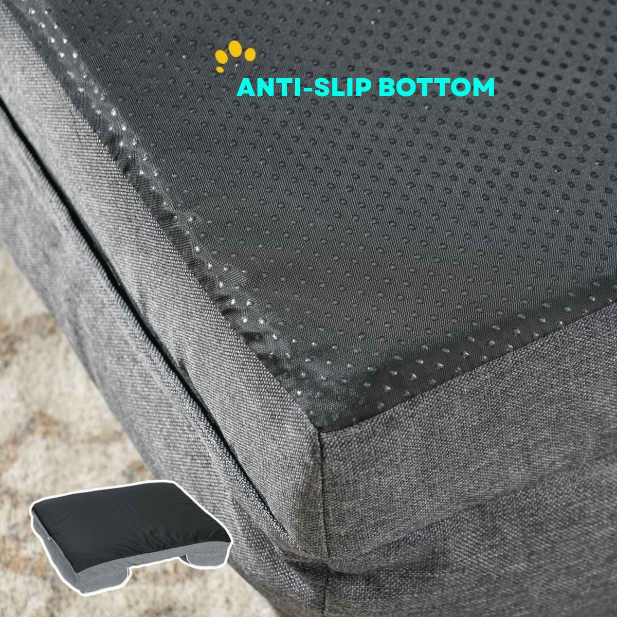 Rectangle cat bed anti-slip bottom