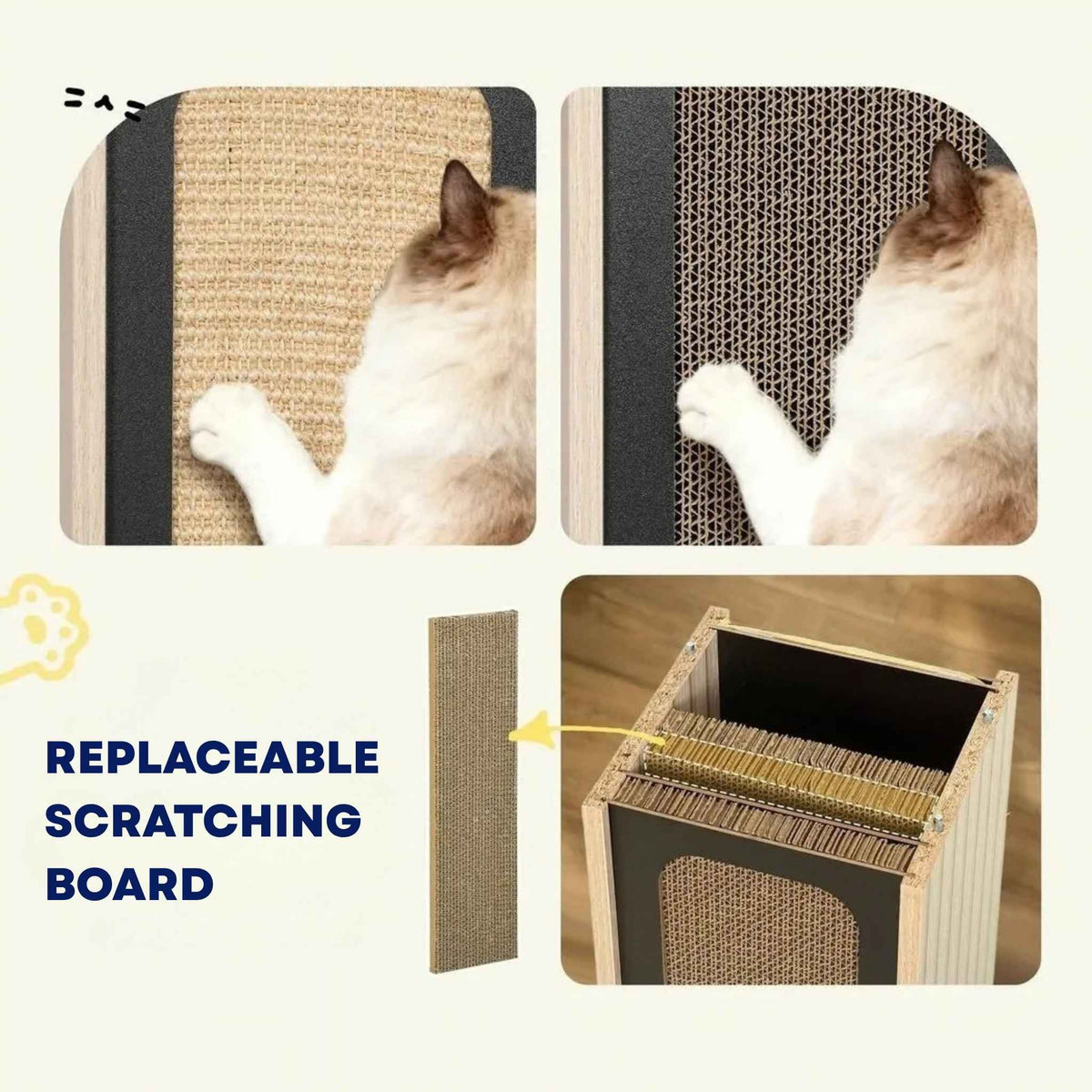 Replaceable scratching boards