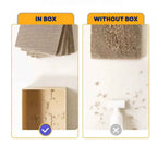 Scratching waste with and without box