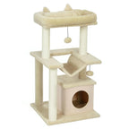 Small beige cat tree