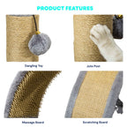 Small cat scratching post features