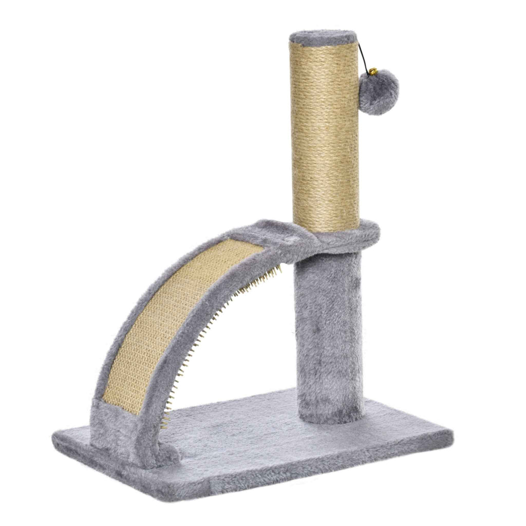 Small cat scratching post with massage board