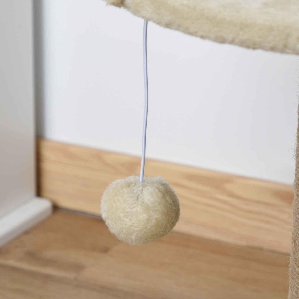 Small cat tree scratcher dangling toy