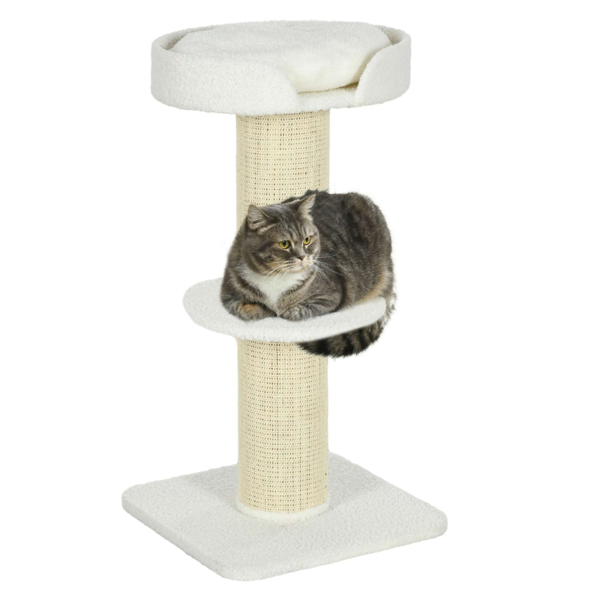 Small cream cat tree 91cm tall