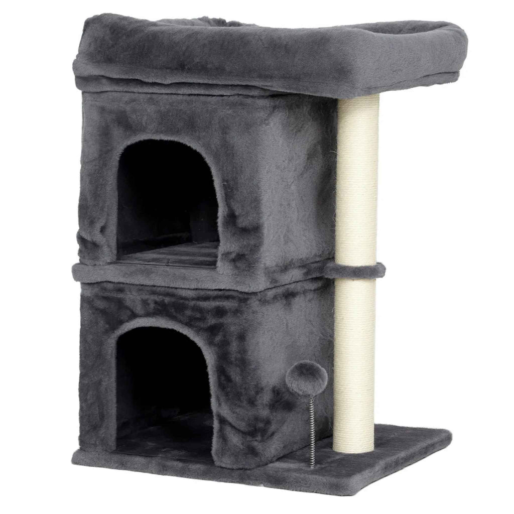 Small dark grey cat tree