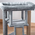 Small grey cat tree with house removed