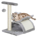 Small grey kitten tree
