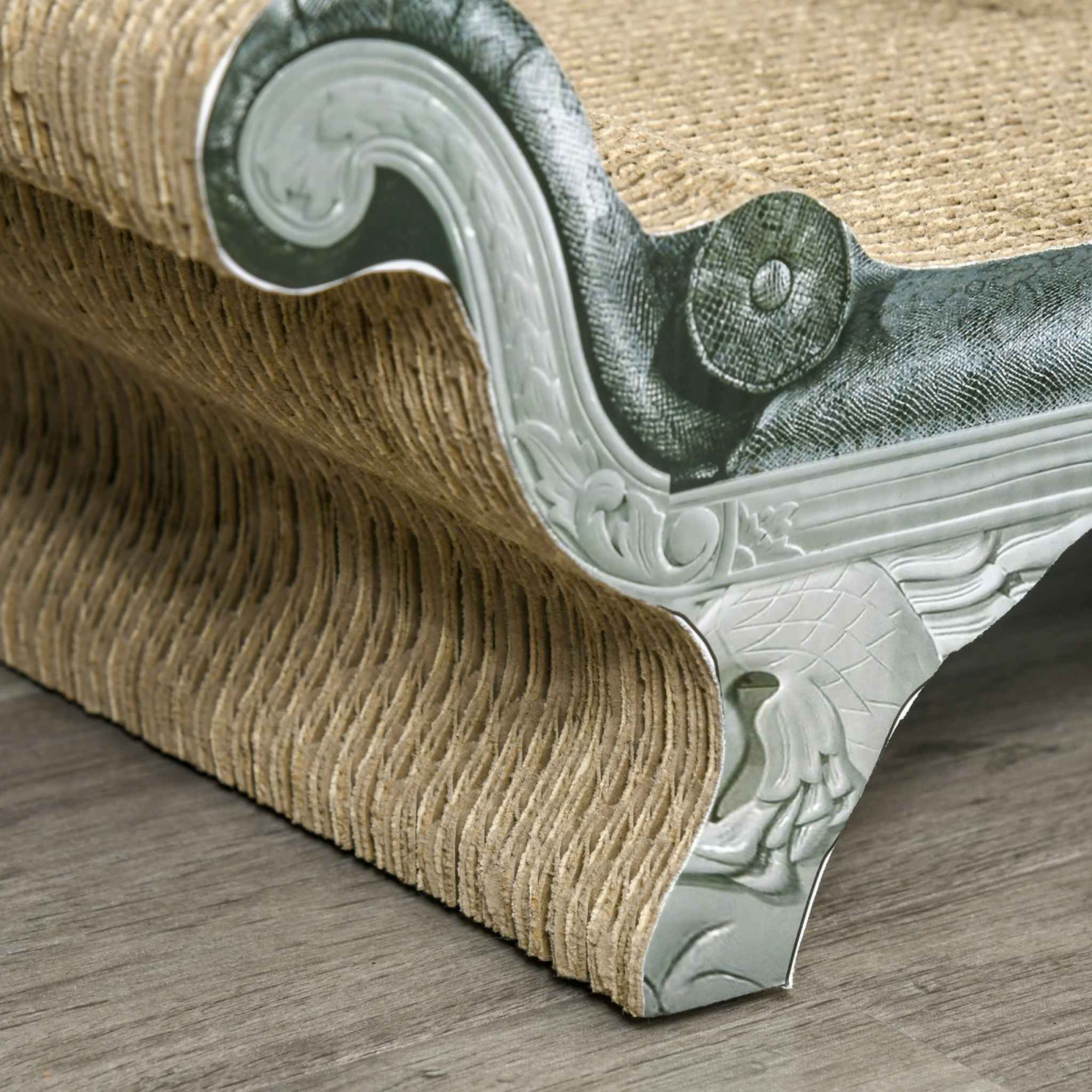 Sofa leg of cardboard scratcher