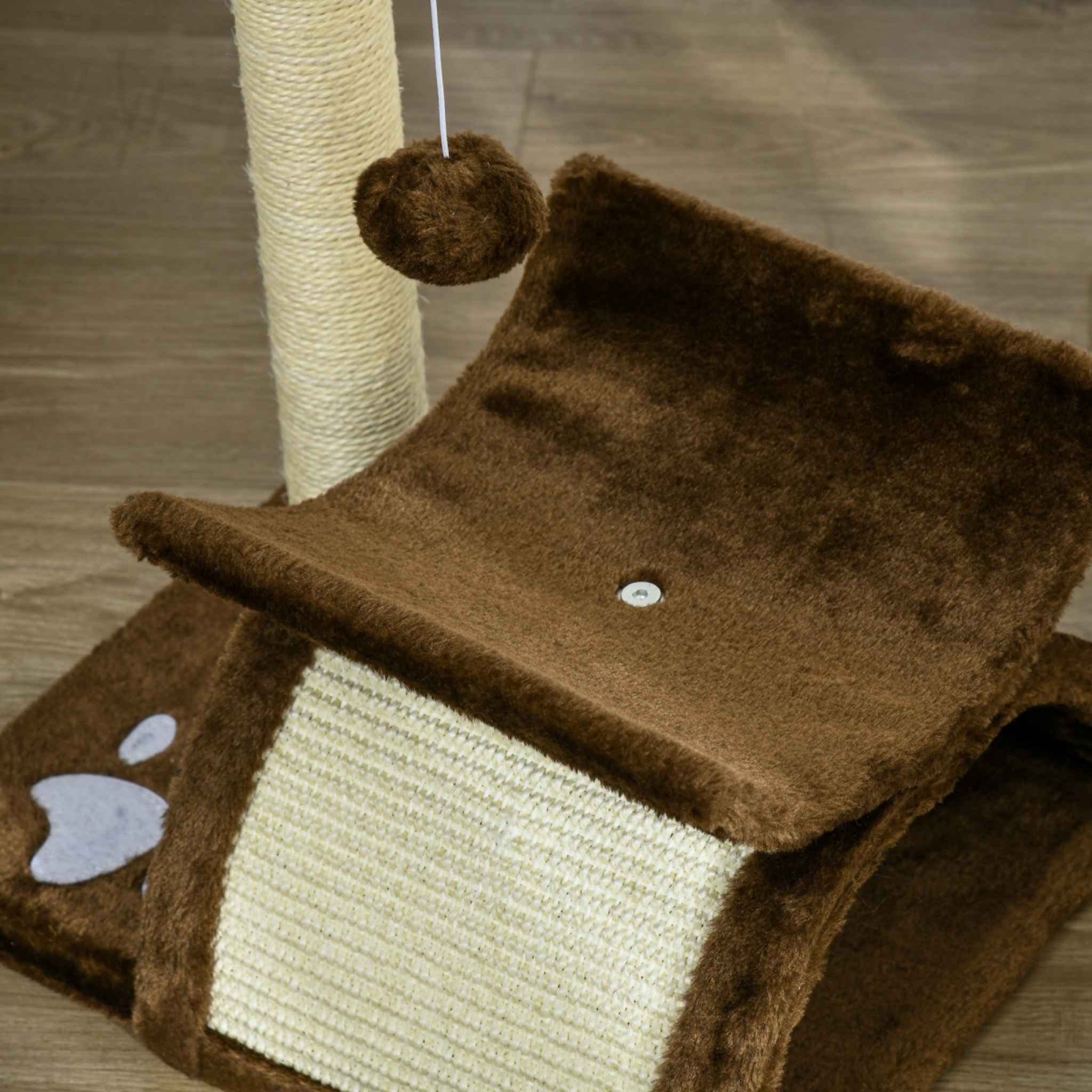 Soft plush brown dangling toy